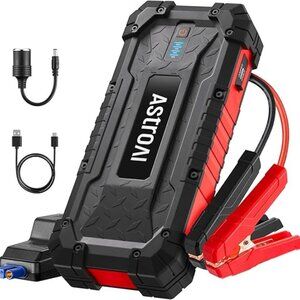 NEW IN BOX! Multi-Function Portable Battery Jump Starter with Integrated Light